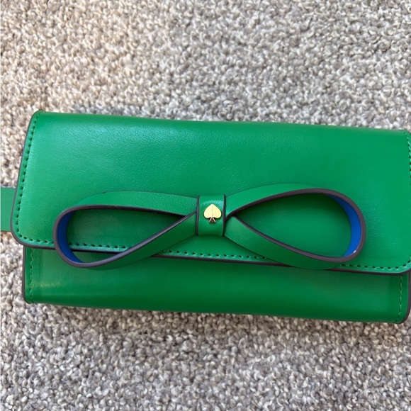 NWT Kate Spade New York Green Bow Leather Everyday Belt Bag Fanny Pack Size L/XL - Picture 3 of 15
